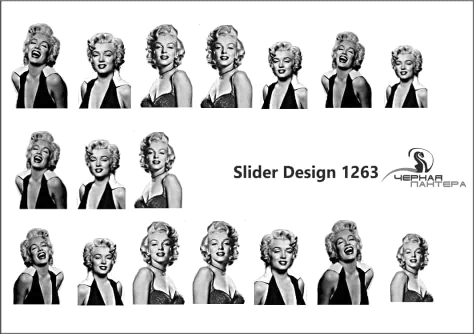 Слайдер-дизайн Мерилин Монро из каталога Цветные на светлый фон в интернет-магазине BPW.style