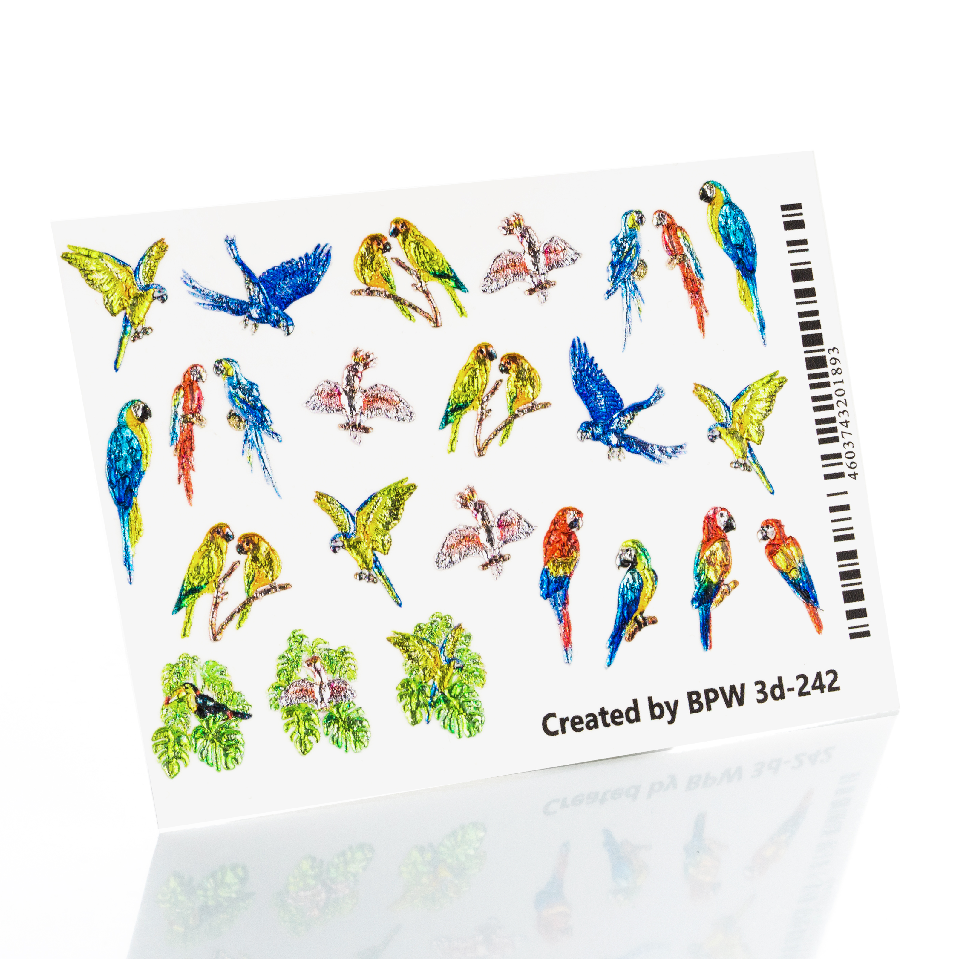 Слайдер-дизайн 3d glass Попугаи из каталога Новинки Весна/Лето в интернет-магазине BPW.style