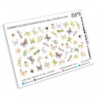 Слайдер-дизайн Желтые бабочки и цветы из каталога Цветные на любой фон в интернет-магазине BPW.style