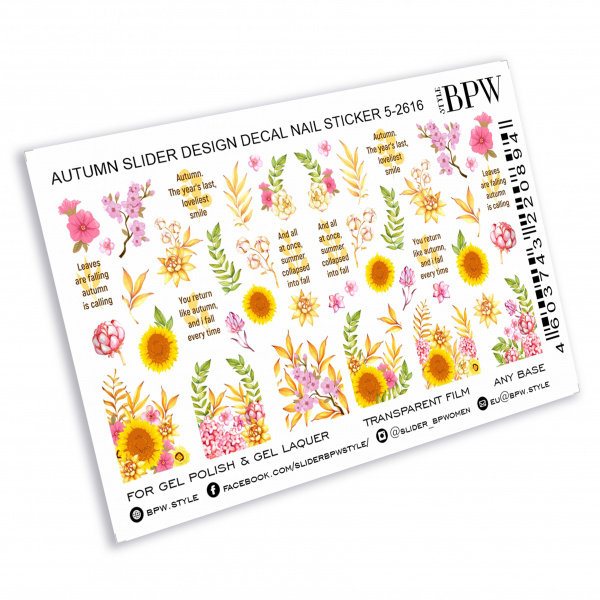 Слайдер-дизайн Осенняя улыбка из каталога Цветные на любой фон в интернет-магазине BPW.style