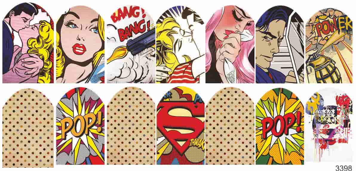 Слайдер-дизайн Комикс Pop Art из каталога Цветные на светлый фон в интернет-магазине BPW.style