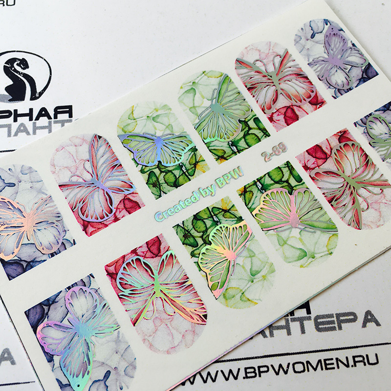 Слайдер-дизайн Бабочки из каталога Слайдеры фольга в интернет-магазине BPW.style