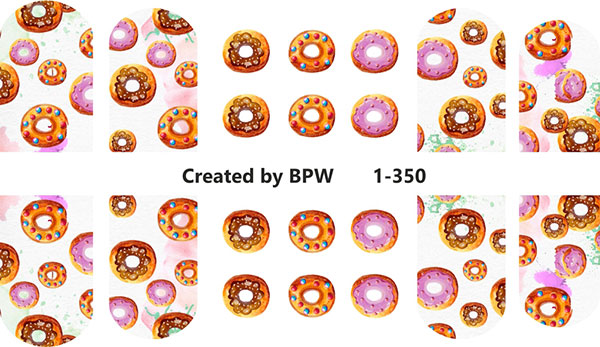 Слайдер-дизайн Пончики из каталога Цветные на светлый фон в интернет-магазине BPW.style