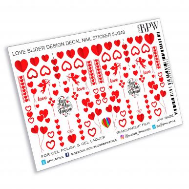 Слайдер дизайн Красные сердечки микс 1 из каталога Цветные на любой фон в интернет-магазине BPW.style
