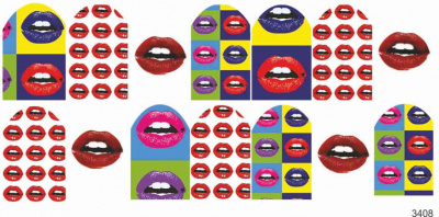 Слайдер-дизайн Pop Art губы из каталога Цветные на светлый фон, в интернет-магазине BPW.style