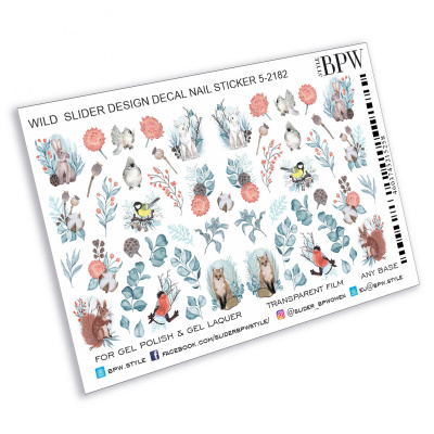 Слайдер дизайн Зимний с животными из каталога Цветные на любой фон, в интернет-магазине BPW.style