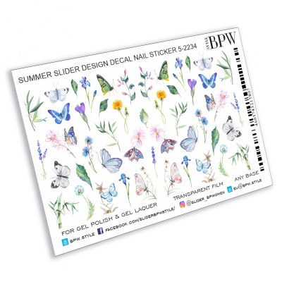 Слайдер дизайн Бабочки и цветы из каталога Цветные на любой фон, в интернет-магазине BPW.style