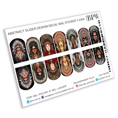 Слайдер-дизайн Индейский (лица) из каталога Цветные на светлый фон, в интернет-магазине BPW.style