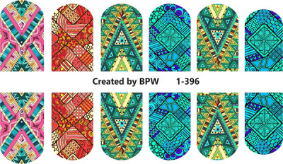 Слайдер-дизайн Этнический узор из каталога Цветные на светлый фон, в интернет-магазине BPW.style
