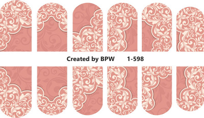 Слайдер-дизайн Розовый с кружевом из каталога Цветные на светлый фон, в интернет-магазине BPW.style