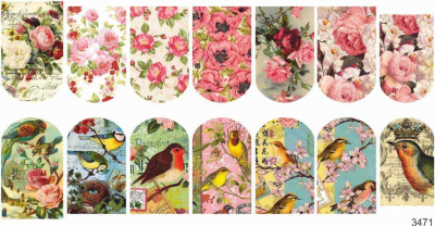 Слайдер-дизайн Винтаж с птицами из каталога Цветные на светлый фон, в интернет-магазине BPW.style
