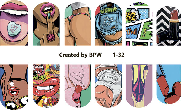 Слайдер-дизайн Pop Art из каталога Цветные на светлый фон в интернет-магазине BPW.style