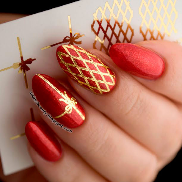 Наклейки для дизайна ногтей Котики бантики 3D Nail Sticker