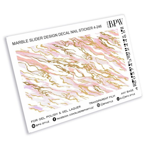 Слайдер-дизайн металлик Marble розовый с золотом из каталога FLASH СЛАЙДЕРЫ в интернет-магазине BPW.style