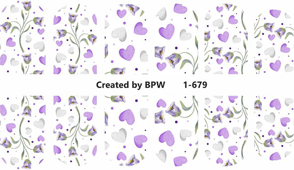 Слайдер-дизайн Фиолетовые сердечки из каталога Цветные на светлый фон в интернет-магазине BPW.style