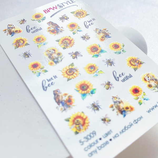 Слайдер-дизайн Пчелки и совы из каталога Цветные на любой фон в интернет-магазине BPW.style