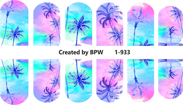 Слайдер-дизайн Пальмы из каталога Цветные на светлый фон в интернет-магазине BPW.style
