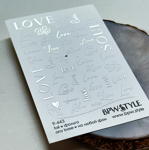 Слайдер-дизайн SPARKLE Love серебро из каталога Слайдеры SPARKLE в интернет-магазине BPW.style