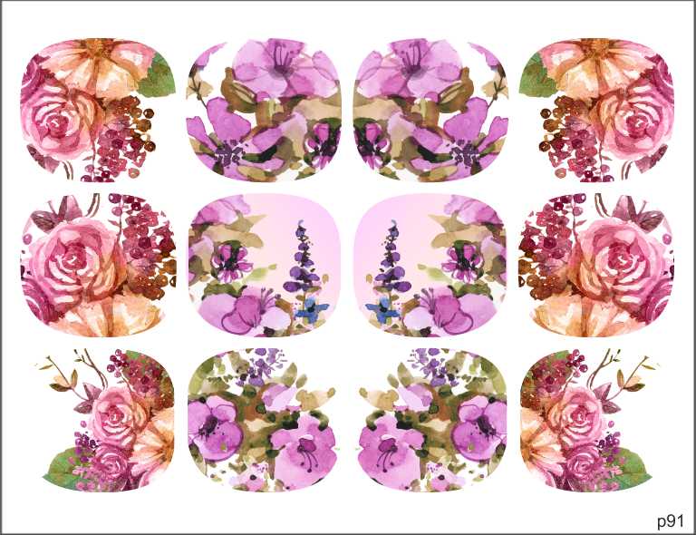 Слайдер-дизайн Фиолетовые цветы из каталога Цветные на светлый фон в интернет-магазине BPW.style