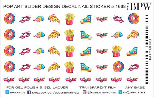 Слайдер-дизайн Pop Art 9 из каталога Цветные на любой фон в интернет-магазине BPW.style