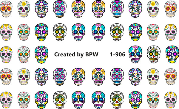 Слайдер-дизайн Черепа из каталога Цветные на светлый фон в интернет-магазине BPW.style