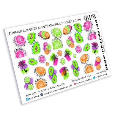 Слайдер-дизайн Летние фрукты из каталога Цветные на любой фон в интернет-магазине BPW.style