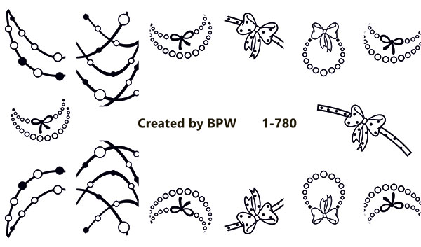 Слайдер-дизайн Узор с бантиками из каталога Цветные на светлый фон в интернет-магазине BPW.style