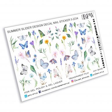 Слайдер дизайн Бабочки и цветы из каталога Цветные на любой фон в интернет-магазине BPW.style