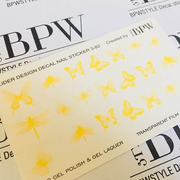 Слайдер дизайн градиент Бабочки желтый из каталога Цветные на любой фон в интернет-магазине BPW.style