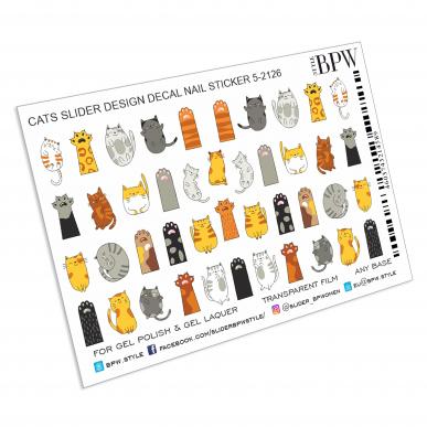 Слайдер-дизайн Котики с лапками из каталога Цветные на любой фон в интернет-магазине BPW.style