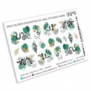 Слайдер-дизайн Змеи и тропические листья из каталога Цветные на любой фон в интернет-магазине BPW.style