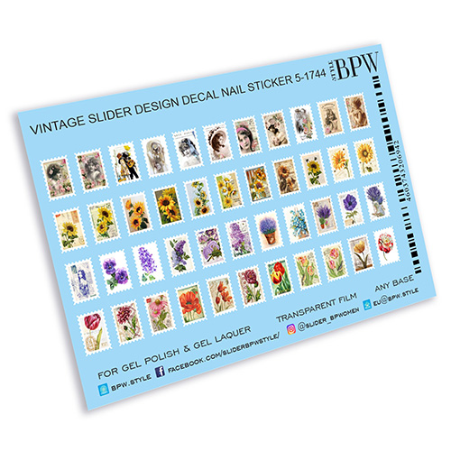 Слайдер-дизайн  Винтажные марки из каталога Цветные на любой фон в интернет-магазине BPW.style