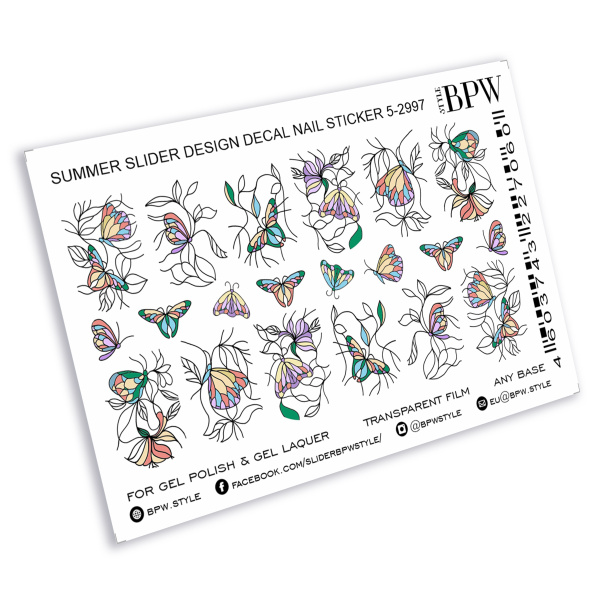 Слайдер-дизайн Бабочки (черный узор) из каталога Цветные на любой фон в интернет-магазине BPW.style