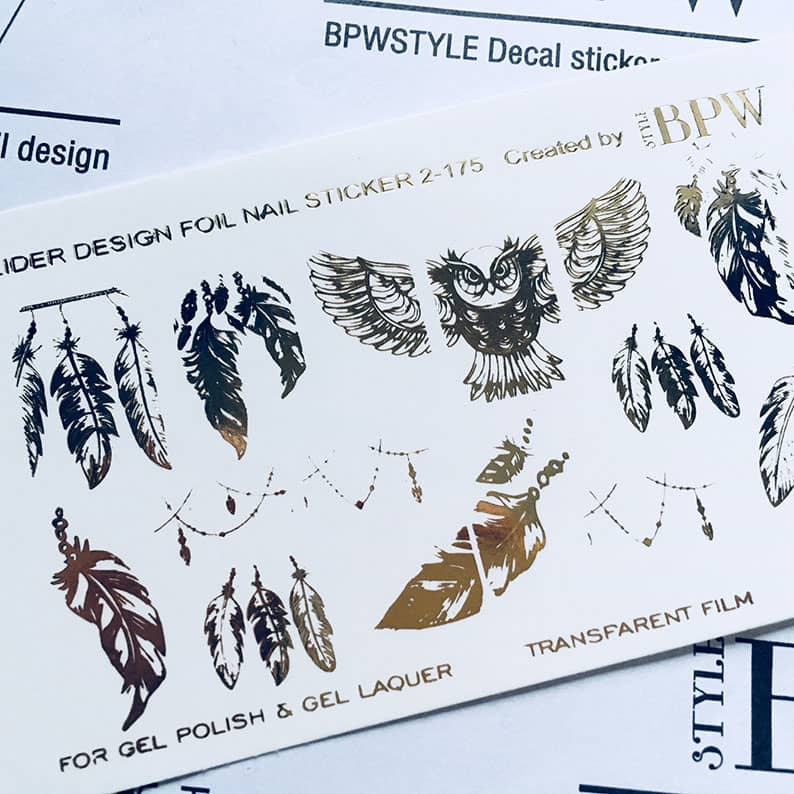 Слайдер-дизайн Этнический с перьями из каталога Слайдеры фольга в интернет-магазине BPW.style