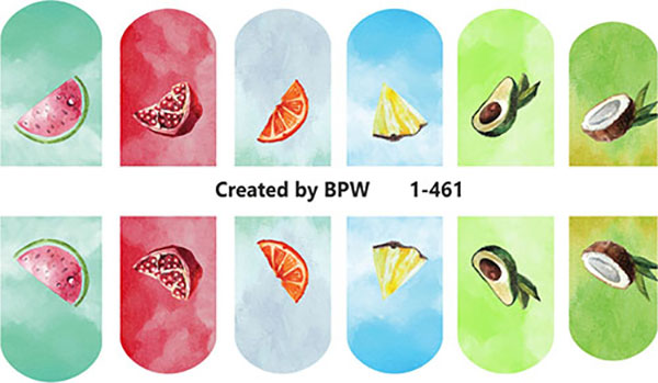 Слайдер-дизайн Летние фрукты из каталога Цветные на светлый фон в интернет-магазине BPW.style