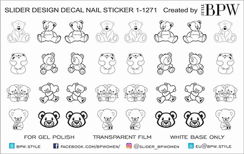 Слайдер-дизайн Мишки раскраски из каталога Цветные на светлый фон в интернет-магазине BPW.style