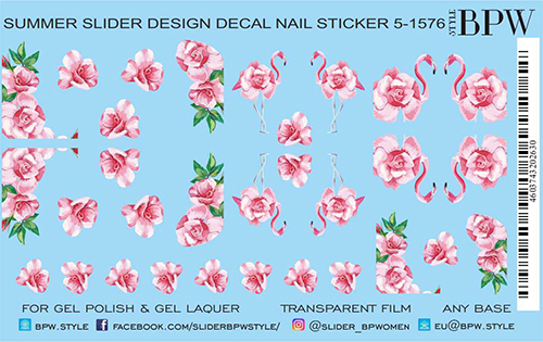 Слайдер-дизайн Фламинго и цветы из каталога Цветные на любой фон в интернет-магазине BPW.style