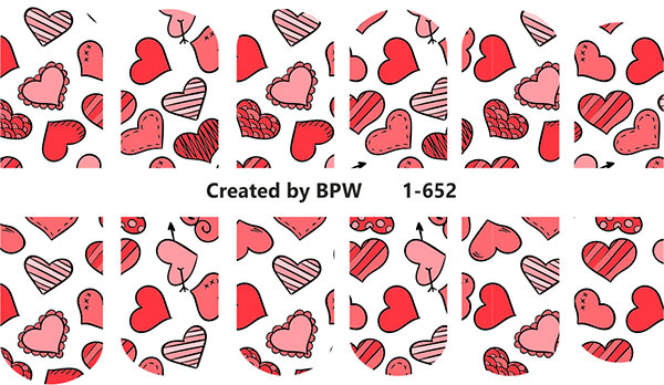 Слайдер-дизайн Сердечки из каталога Цветные на светлый фон в интернет-магазине BPW.style