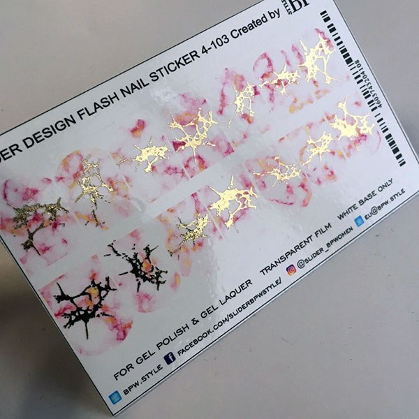 Слайдер-дизайн металлик Розовый мрамор с золотом из каталога FLASH СЛАЙДЕРЫ в интернет-магазине BPW.style