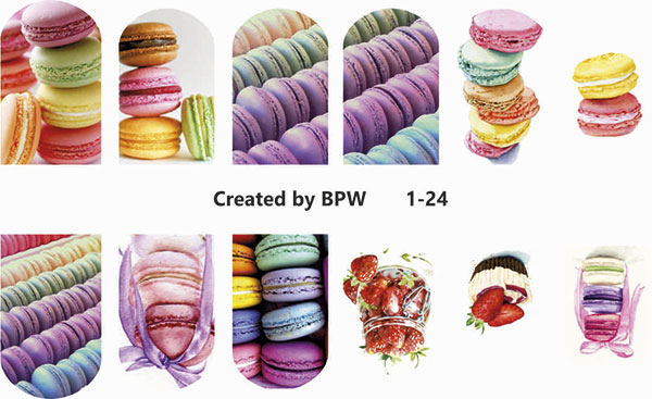 Слайдер-дизайн Макаруны из каталога Цветные на светлый фон в интернет-магазине BPW.style