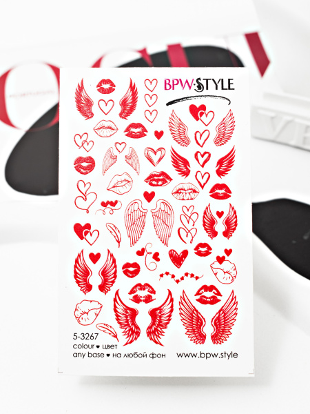 Слайдер-дизайн Крылья ангелов красные из каталога Цветные на любой фон в интернет-магазине BPW.style
