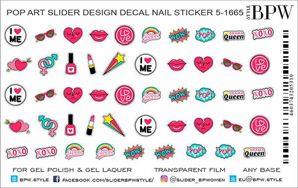 Слайдер-дизайн Pop Art 8 из каталога Цветные на любой фон в интернет-магазине BPW.style