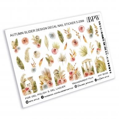 Слайдер-дизайн Сухие осенние цветы из каталога Цветные на любой фон в интернет-магазине BPW.style