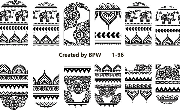 Слайдер-дизайн Индийский орнамент из каталога Цветные на светлый фон в интернет-магазине BPW.style