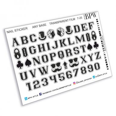 Наклейки для ногтей Буквы из каталога Наклейки для ногтей в интернет-магазине BPW.style
