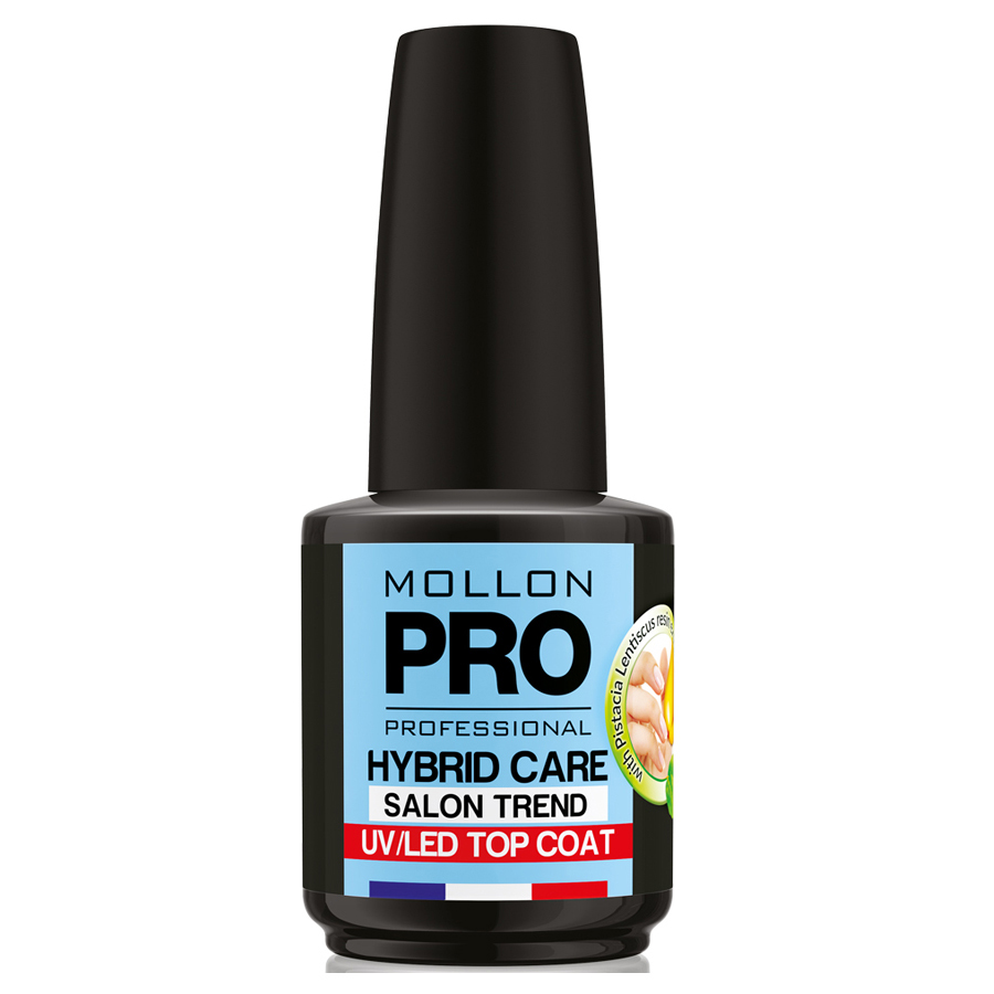Топ HYBRID CARE SALON TREND UV/LED TOP COAT 12 мл из каталога Гель-лак Mollon Pro в интернет-магазине BPW.style