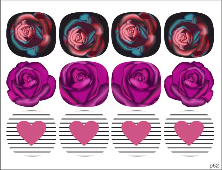 Слайдер-дизайн Сердце и розы из каталога Цветные на светлый фон в интернет-магазине BPW.style
