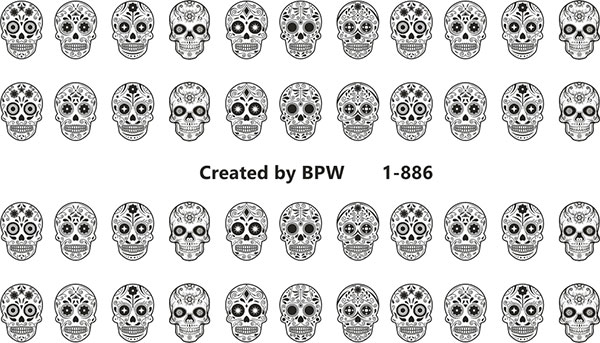 Слайдер-дизайн Черепа из каталога Цветные на светлый фон в интернет-магазине BPW.style