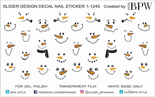 Слайдер-дизайн улыбки снеговиков из каталога Цветные на светлый фон в интернет-магазине BPW.style