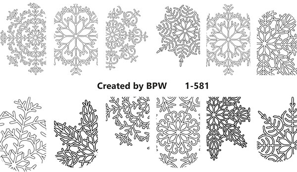 Слайдер-дизайн Снежинки трафарет из каталога Цветные на светлый фон в интернет-магазине BPW.style